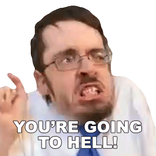 Youre Going To Hell Ricky Berwick Sticker - Youre Going To Hell Ricky Berwick Therickyberwick Stickers