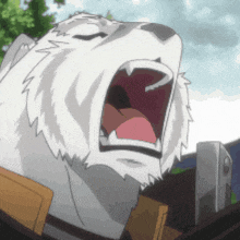 a cartoon of a wolf with its mouth open