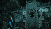 a computer generated image of a room with pipes and a clock that says xiii