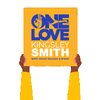 One Love Kingsley Smith West Grand Bahama & Bimini One Love Poster Sticker