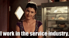 Corner Gas Lacey Burrows GIF - Corner Gas Lacey Burrows I Work In The Service Industry GIFs