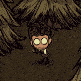 a drawing of a man with a beard and big eyes