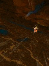 a blurry picture of a cartoon character fighting another cartoon character