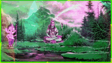 Lord Shiva Statue GIF - Lord Shiva Statue Color Waves GIFs