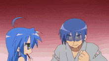 a boy and a girl are standing next to each other in a cartoon