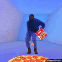Drake Makes A Pizza GIF - Pepperoni Pizza Hot Line Bling GIFs