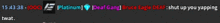 a blurry image of a text that says that gang bruce eagle deaf shut up you yapping