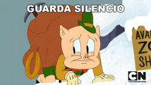 Guarda Silencio Porky GIF - Guarda Silencio Porky Looney Tunes GIFs