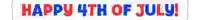 happy 4th of july is written in red white and blue