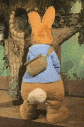 Peter Rabbit Mascot Costume GIF