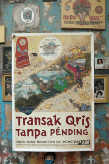 a poster that says transak qris tanpa pending