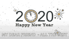 2020 new year happy new year clock all the best