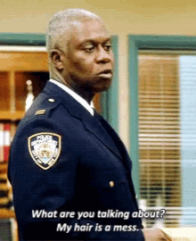 brooklyn nine nine andre braugher my hair is a mess chief police