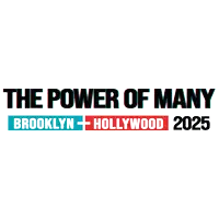 a logo for the power of many brooklyn and hollywood 2025