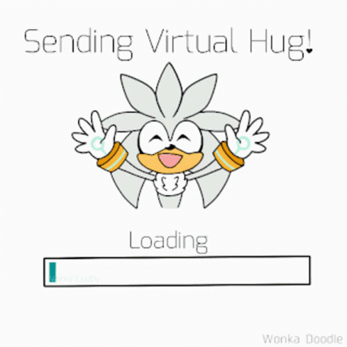Silver The Hedgehog Virtual Hug GIF - Silver The Hedgehog Virtual Hug