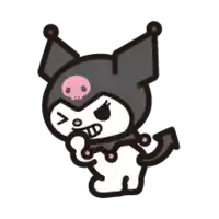 a black and white cartoon character with a skull on his head