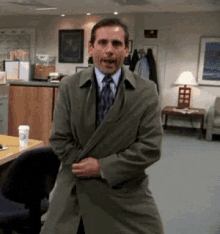 the office steve carell silly bleh surprise
