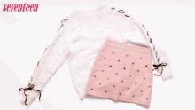 Sweater Pink Skirt GIF - Sweater Pink Skirt Pouch GIFs