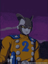 a cartoon character with the number 2 on his chest is crying