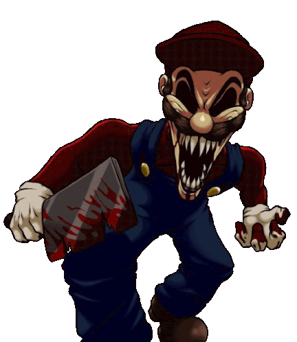 Horror Mario Angry Sticker - Horror Mario Angry It'S A Me Fnf Stickers