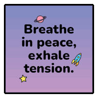 a poster that says breathe in peace exhale tension on it
