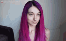 ch527kerosene gothic girl goth girl pink hair violet hair