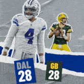 Green Bay Packers (28) Vs. Dallas Cowboys (28) Fourth-quarter-overtime Break GIF - Nfl National Football League Football League GIFs
