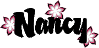 Name Nancy Sticker - Name Nancy Flower Stickers