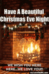 christmas eve fireplace