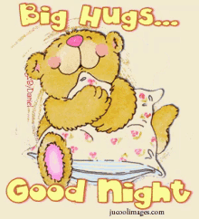 Good Night Big Hugs GIF - Good Night Big Hugs Sweet Dreams GIFs