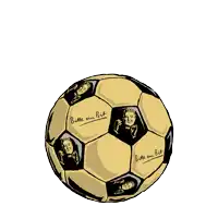 a drawing of a soccer ball that says bitte ein bit
