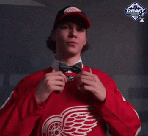 Detroit Red Wings Moritz Seider GIF - Detroit Red Wings Moritz Seider Nhl  Draft - Discover & Share GIFs