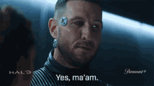 Yes Maam Master Chief GIF - Yes Maam Master Chief Pablo Schreiber GIFs