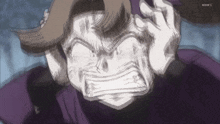 a cartoon character is making a funny face with the letters nhke visible in the corner