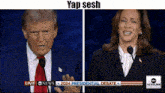 donald trump and kamala harris are having a presidential debate on abc news live