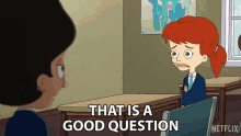 That Is A Good Question Jessi Glaser GIF - That Is A Good Question Jessi Glaser Big Mouth GIFs