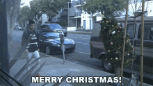 Merry Christmas Josh Sundquist GIF - Merry Christmas Josh Sundquist Human Christmas Tree GIFs