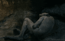 why does it cry smeagol is written above a statue of a man