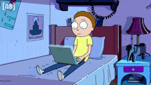 Looking At The Laptop Morty GIF - Looking At The Laptop Morty Rick And Morty GIFs