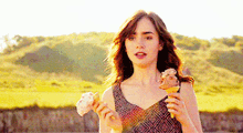 Clary Looking Distracted GIF - Clary Looking Distracted Dropping Icecream GIFs