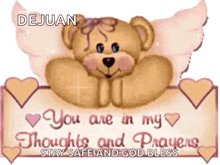 Praying You Are In My Thoughts GIF - Praying You Are In My Thoughts Bear GIFs