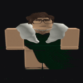 a 3d model of a person wearing green pants