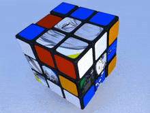 a rubik 's cube with a picture of a person on it