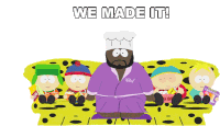 Oh Thank God We Made It Eric Cartman Sticker - Oh Thank God We Made It Eric Cartman Kyle Broflovski Stickers