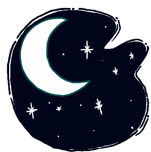 Noche Luna Sticker - Noche Luna Buenas Noches Stickers