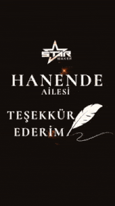 a poster that says hanende ailesi tesekkur ederim