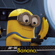 banana love minion in love smile
