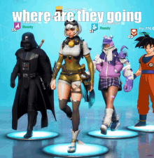 Fortnite Where Are They Going GIF - Fortnite Where Are They Going Goku GIFs