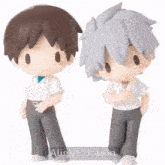 two anime figures are standing next to each other and the words alight motion are below them