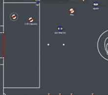 a soccer game is being played and the players are agudo and piú